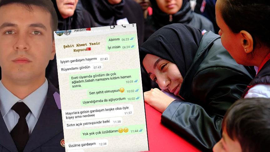 Ağabeyini rüyasında şehit olduğunu gördü! Saatler sonra yürek yakan haber