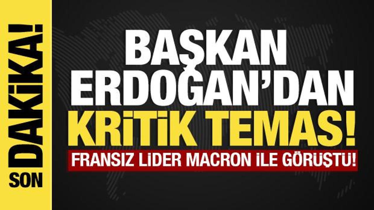Son dakika… Başkan Erdoğan’dan kritik temas! Macron ile görüştü