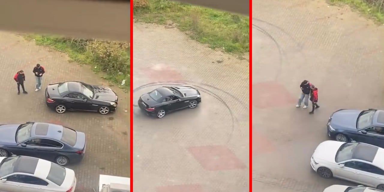 Özel hastanenin valeleri müşterinin otomobiliyle drift attı