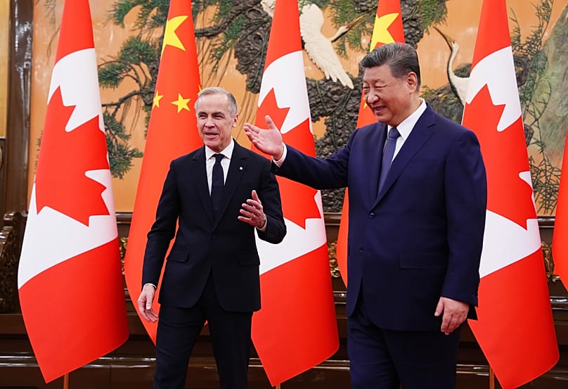 Kanada Başbakanı Mark Carney, Çin'in Pekin kentindeki Büyük Halk Salonu'nda Xi Jinping ile görüştü.
