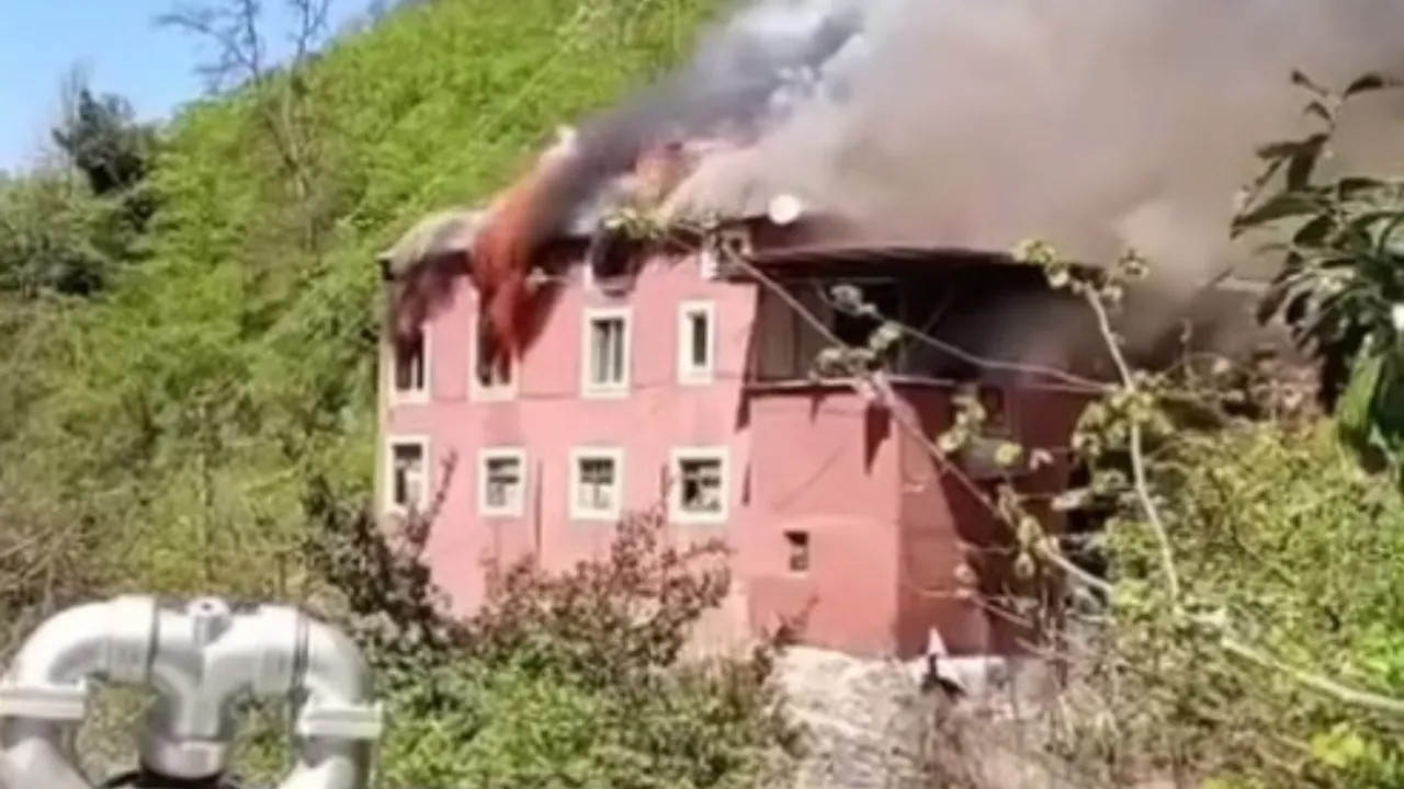 Giresun’da İki Katlı Evde Yangın Alarmı